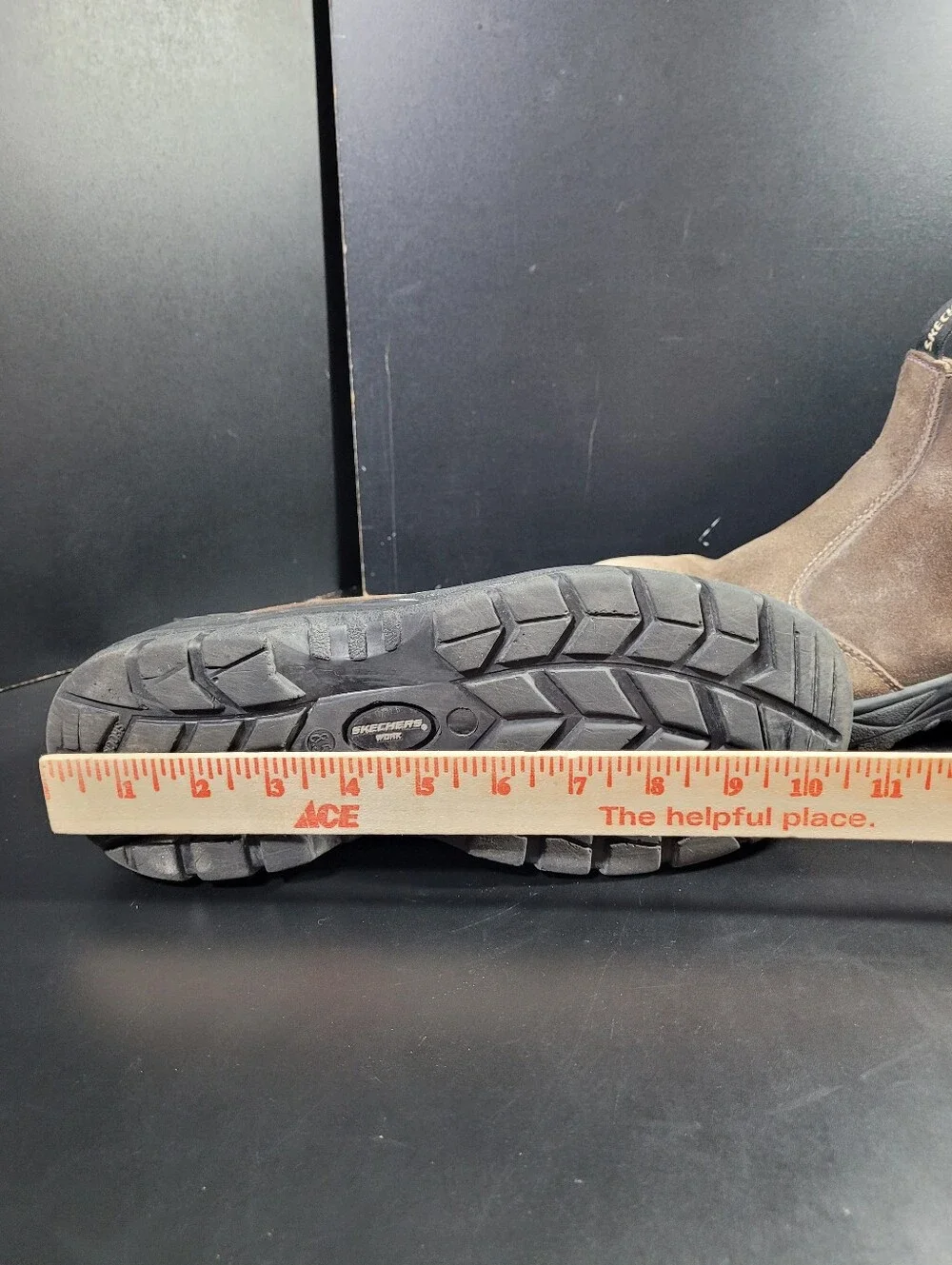 Skechers Tapter Steel Toe Work Boots Mens 8.5 Brown Suede Chelsea EH 77537